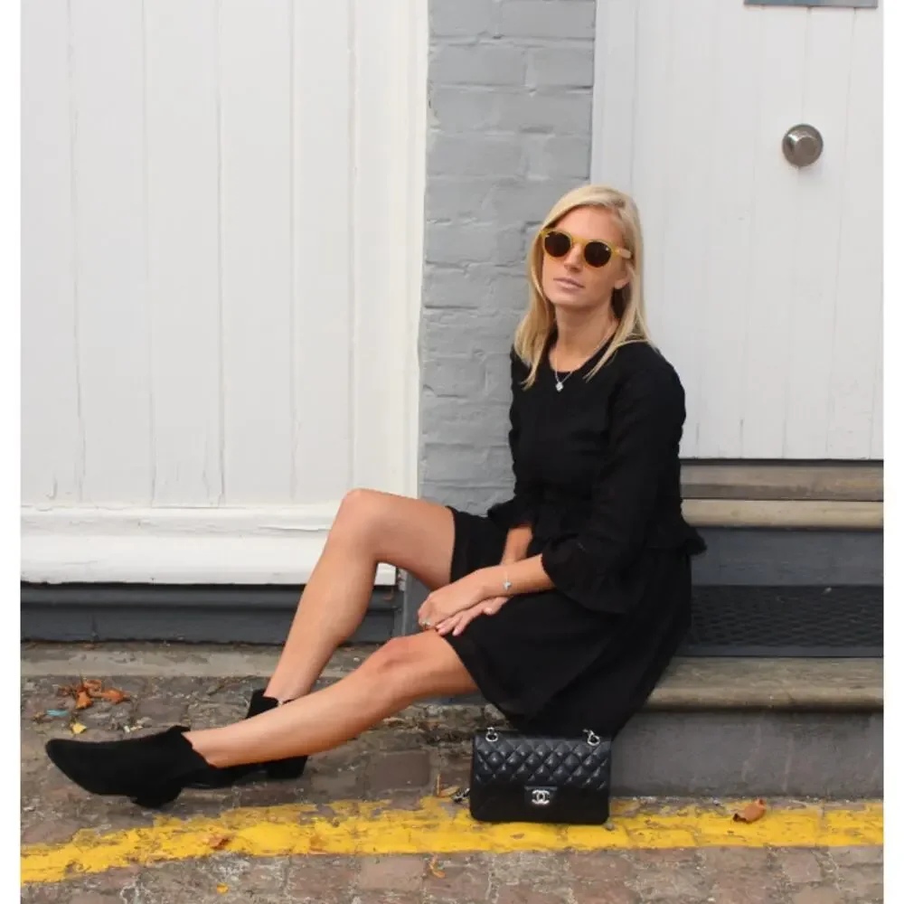 Isabel Marant Etoile Patsha Black Suede Ankle Boots Booties Side Zip Western 38 - Picture 14 of 14